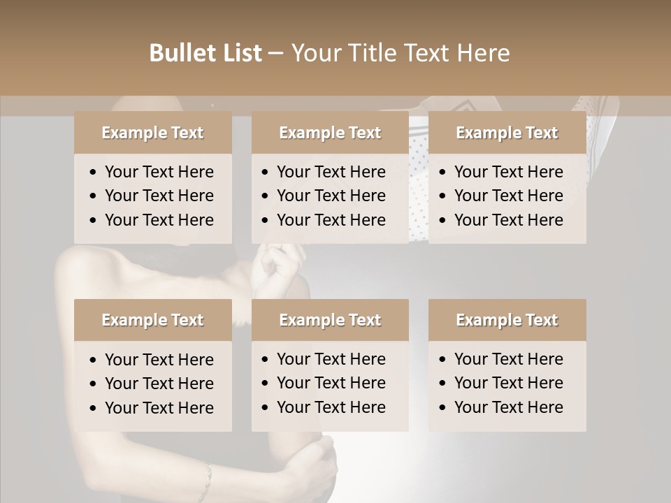 Brunette France Seductress PowerPoint Template