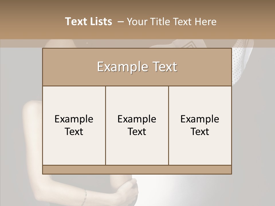 Brunette France Seductress PowerPoint Template