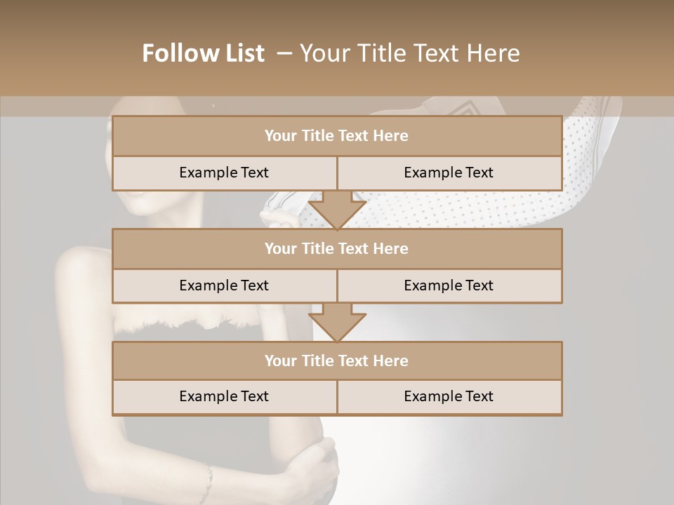 Brunette France Seductress PowerPoint Template