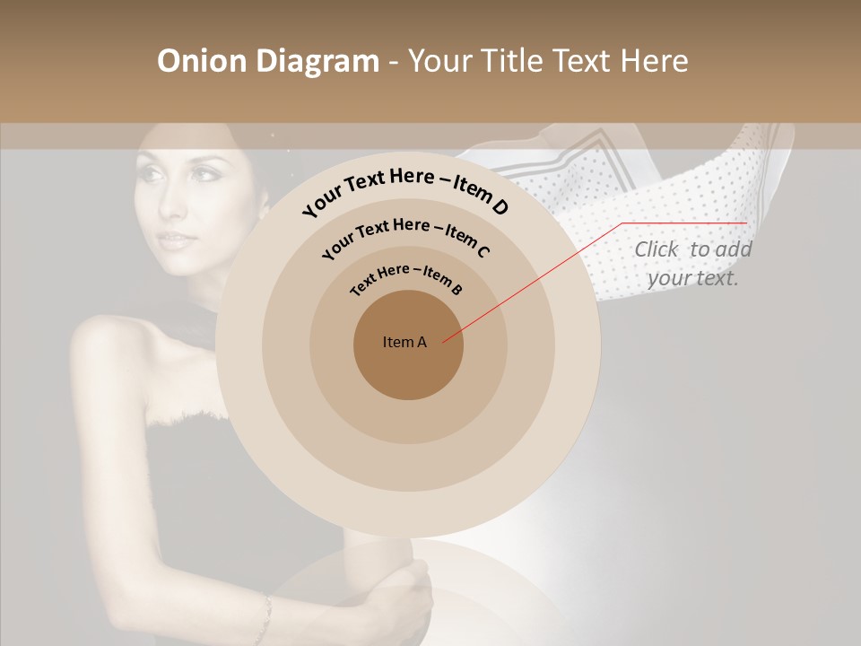 Brunette France Seductress PowerPoint Template