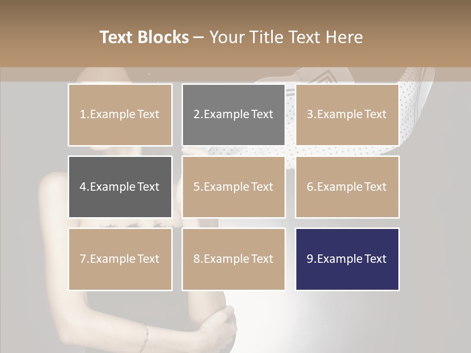 Brunette France Seductress PowerPoint Template