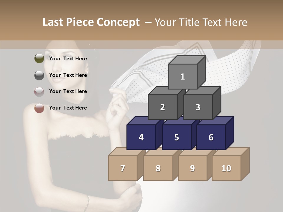 Brunette France Seductress PowerPoint Template