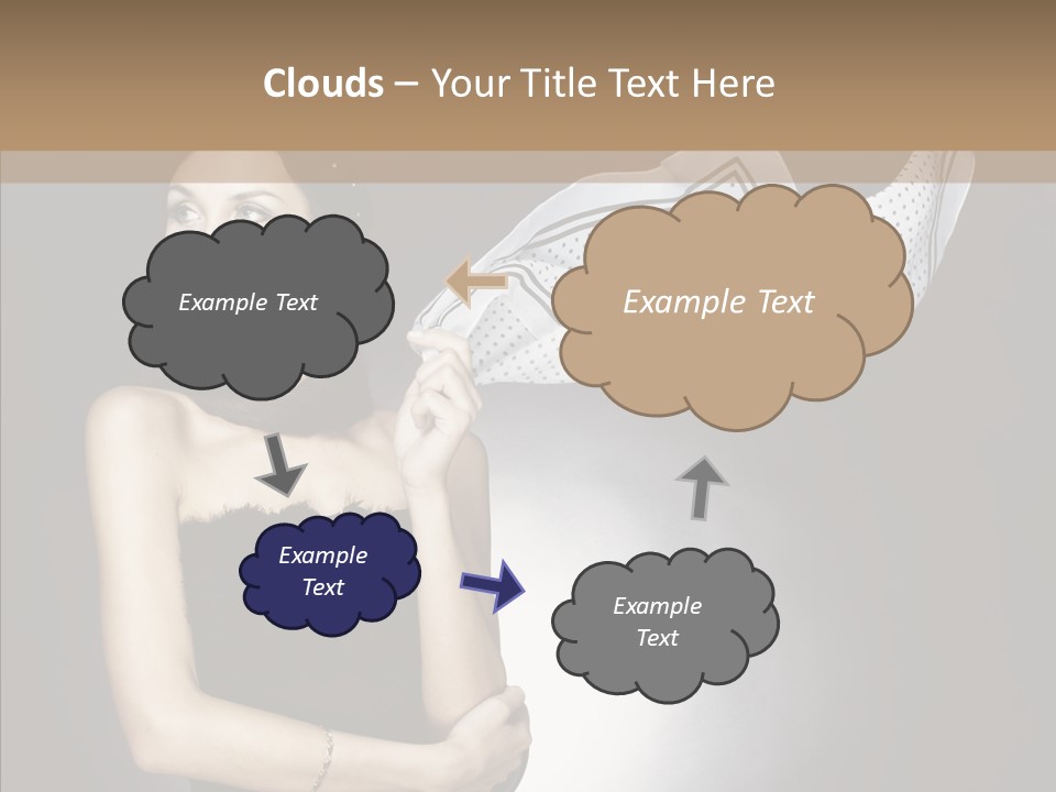 Brunette France Seductress PowerPoint Template