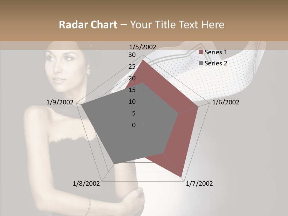 Brunette France Seductress PowerPoint Template