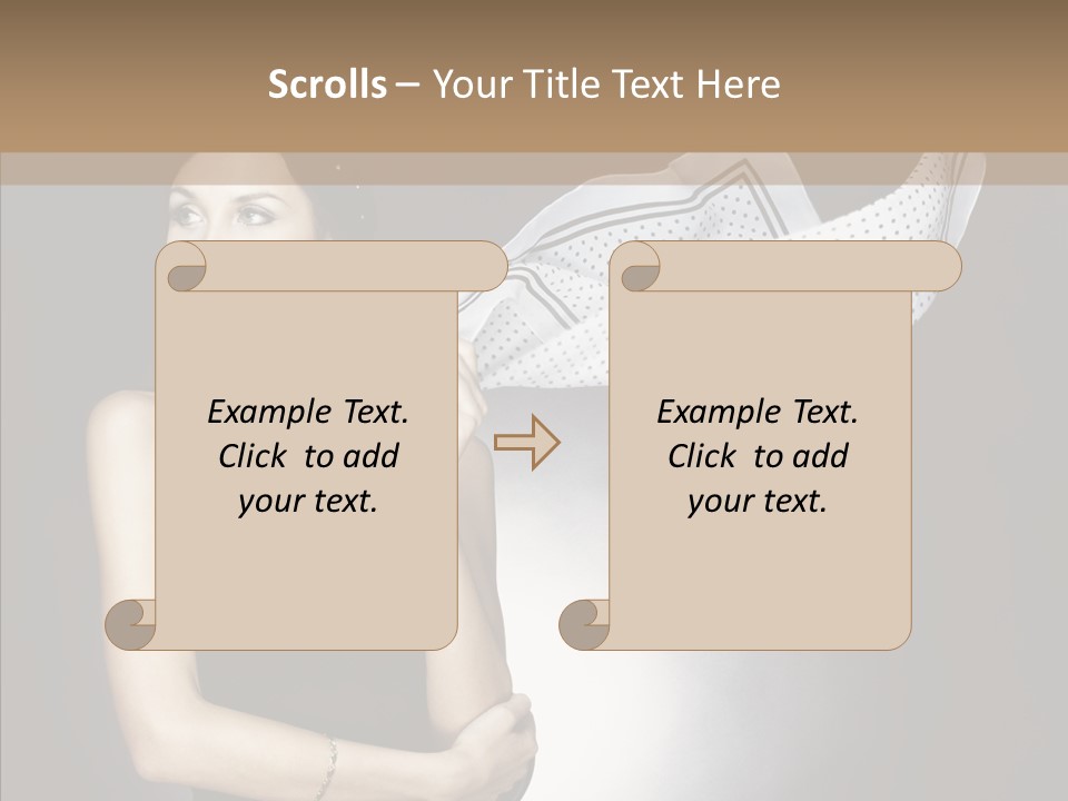 Brunette France Seductress PowerPoint Template