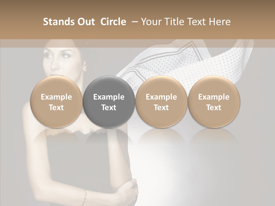 Brunette France Seductress PowerPoint Template