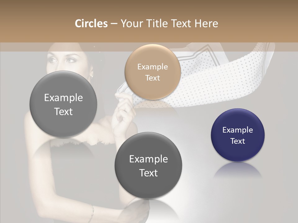 Brunette France Seductress PowerPoint Template