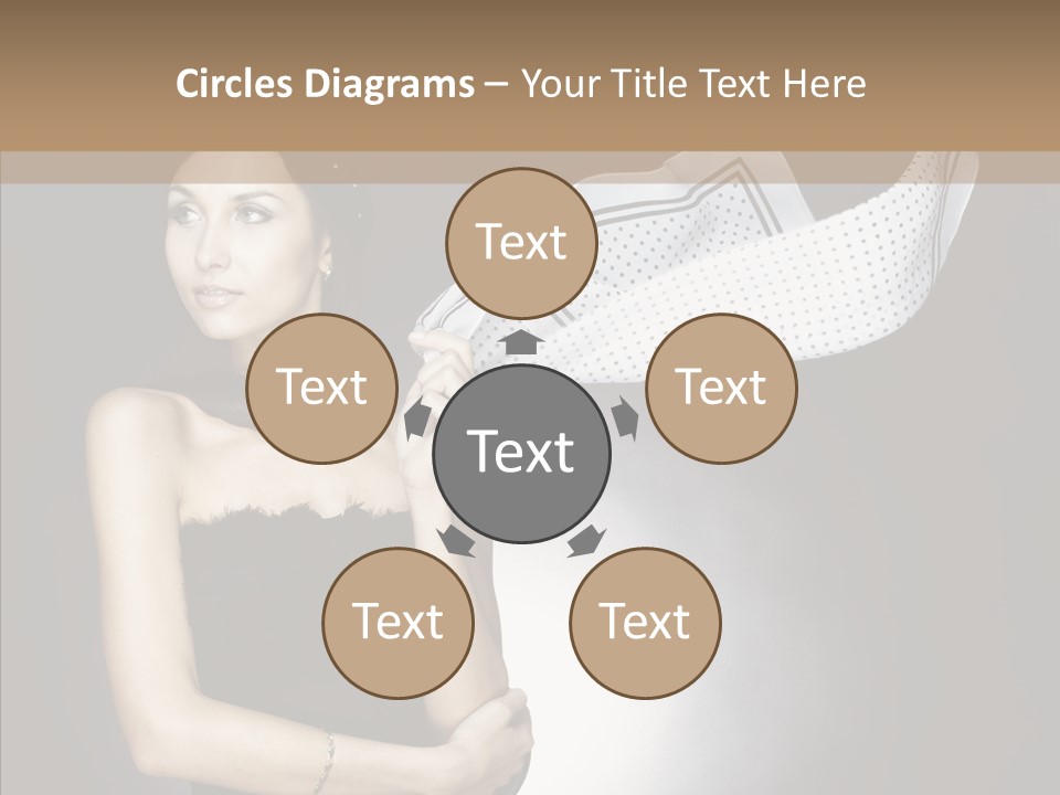 Brunette France Seductress PowerPoint Template