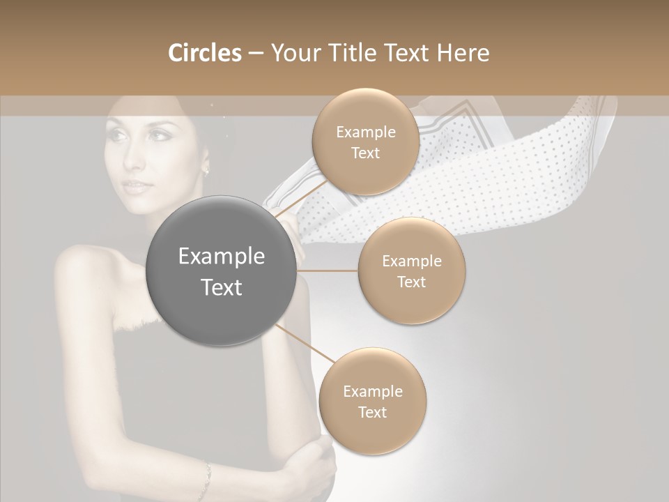 Brunette France Seductress PowerPoint Template