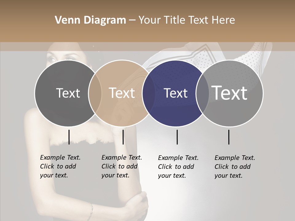 Brunette France Seductress PowerPoint Template