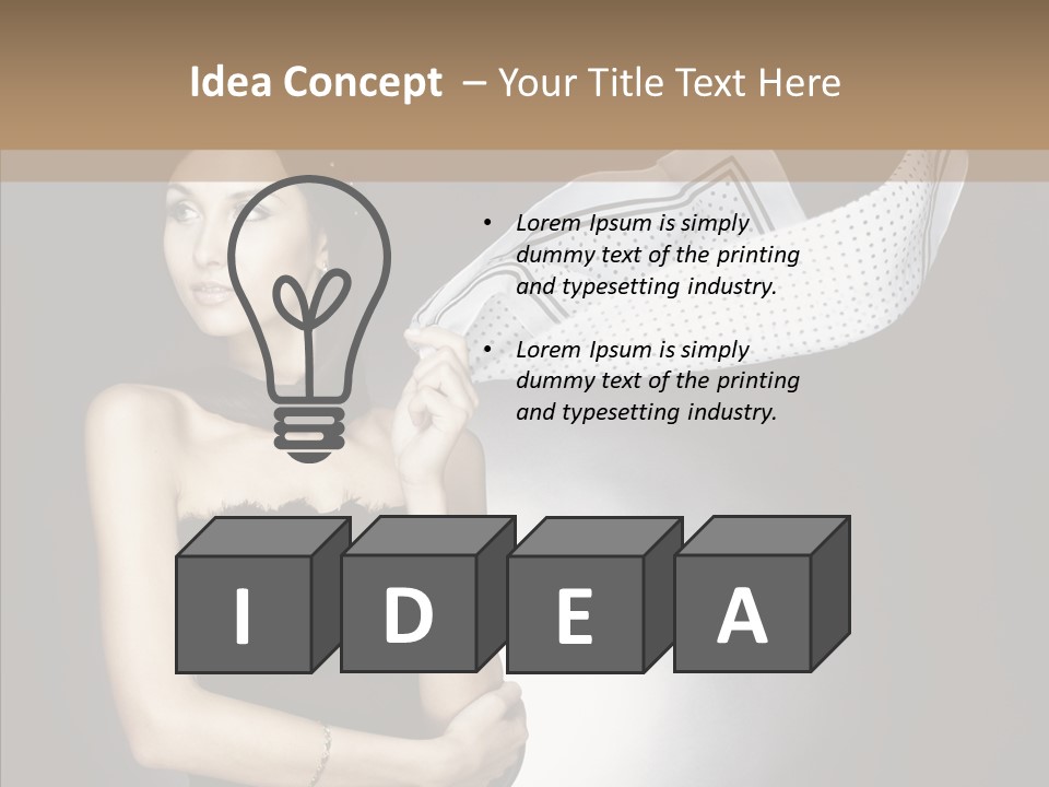 Brunette France Seductress PowerPoint Template