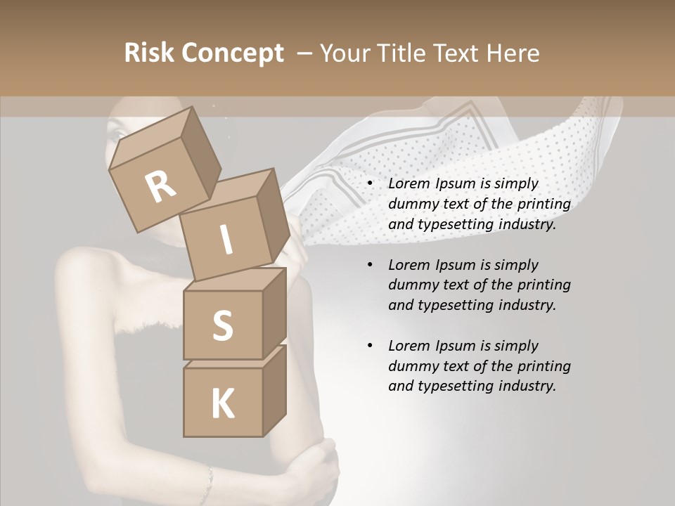 Brunette France Seductress PowerPoint Template