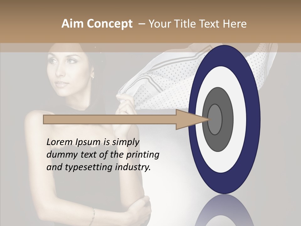 Brunette France Seductress PowerPoint Template