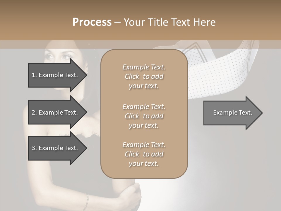 Brunette France Seductress PowerPoint Template