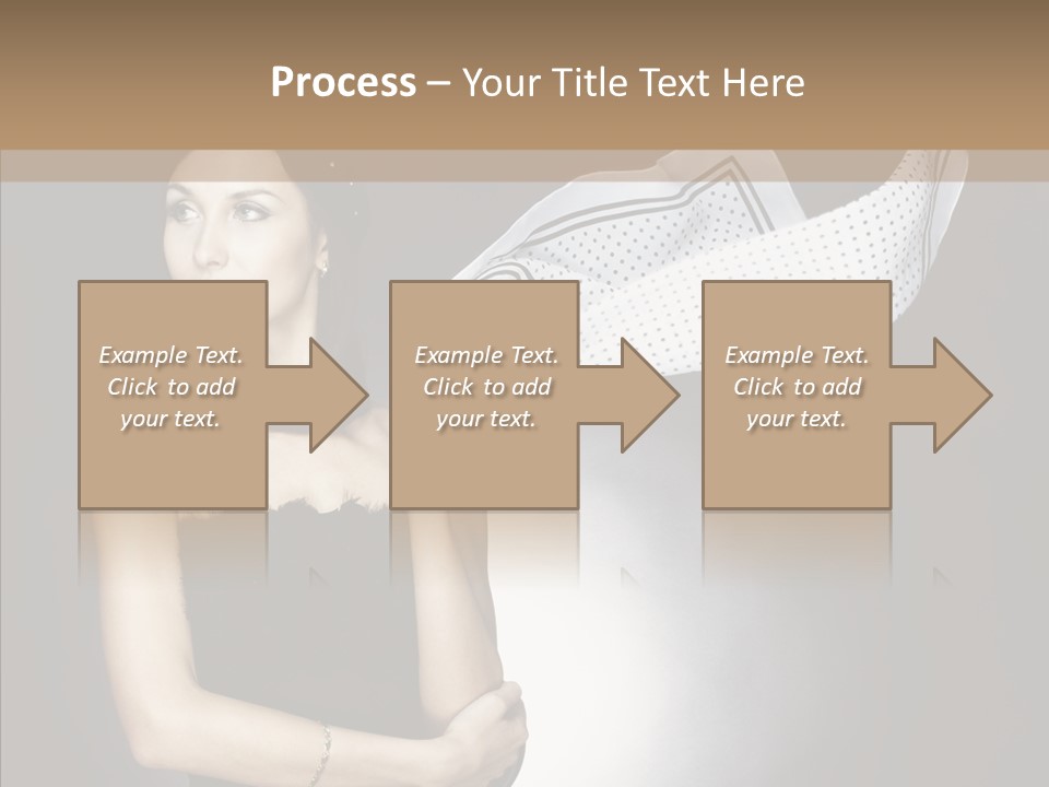 Brunette France Seductress PowerPoint Template