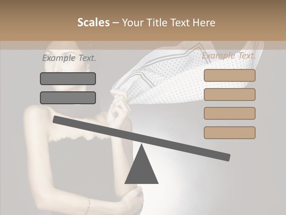 Brunette France Seductress PowerPoint Template