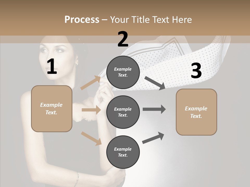 Brunette France Seductress PowerPoint Template