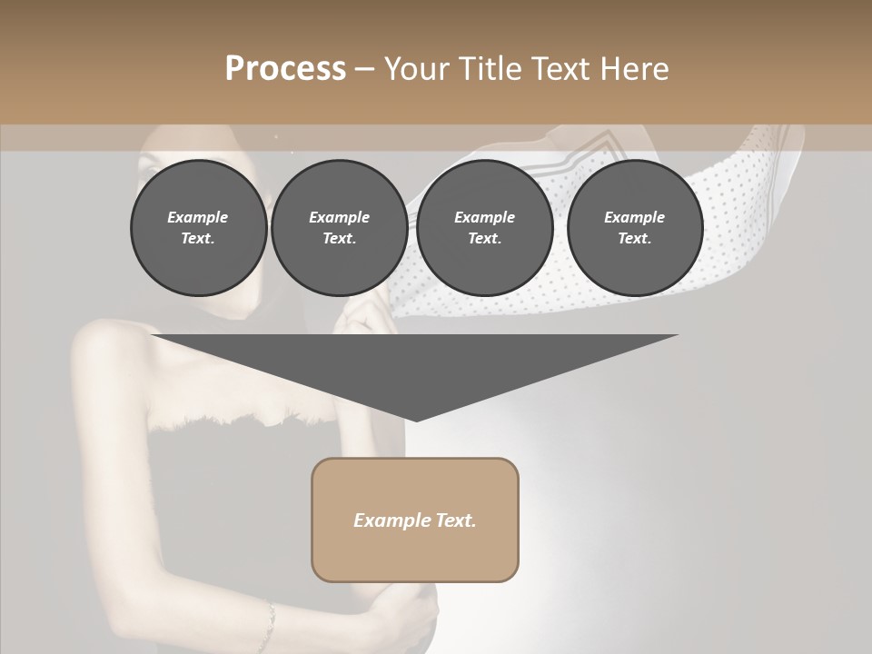 Brunette France Seductress PowerPoint Template