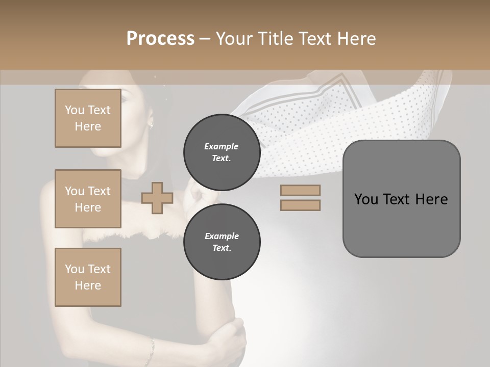 Brunette France Seductress PowerPoint Template