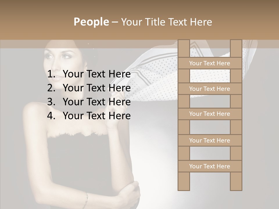 Brunette France Seductress PowerPoint Template