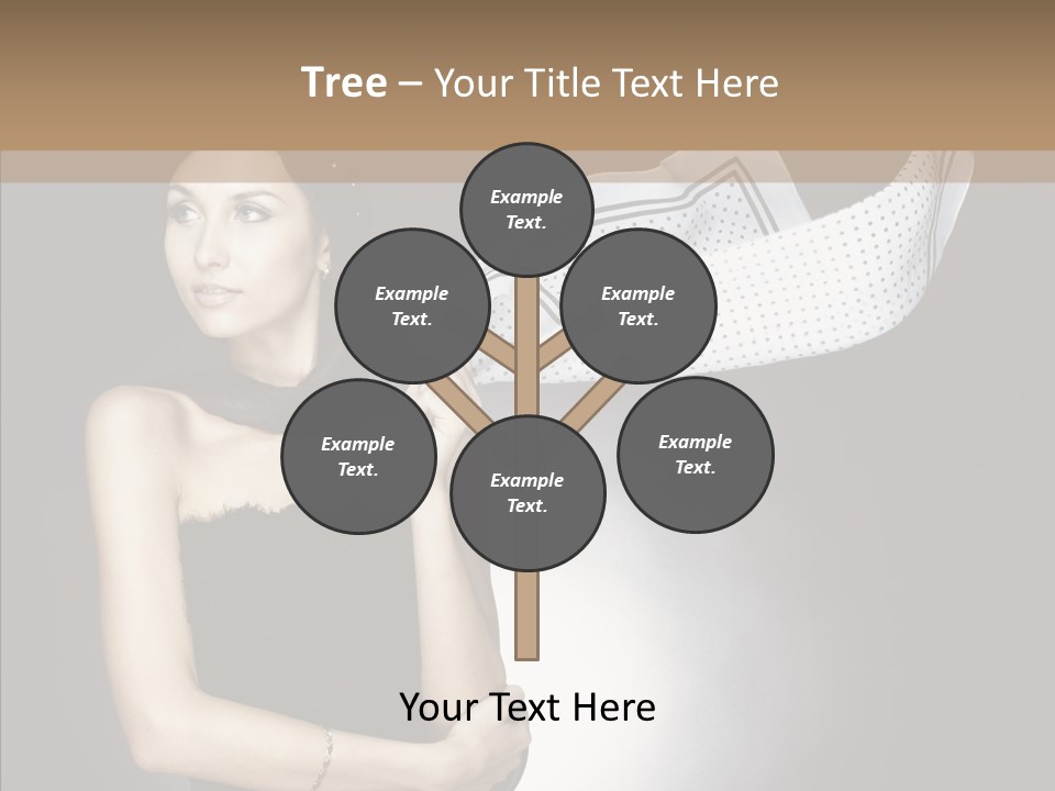 Brunette France Seductress PowerPoint Template