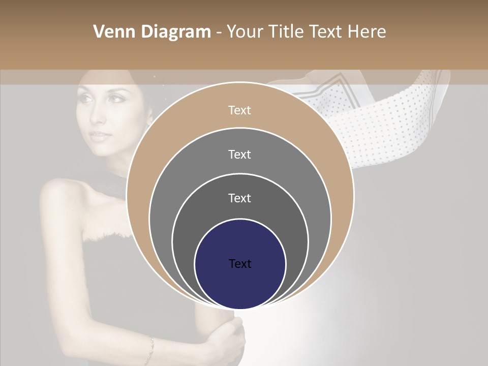 Brunette France Seductress PowerPoint Template