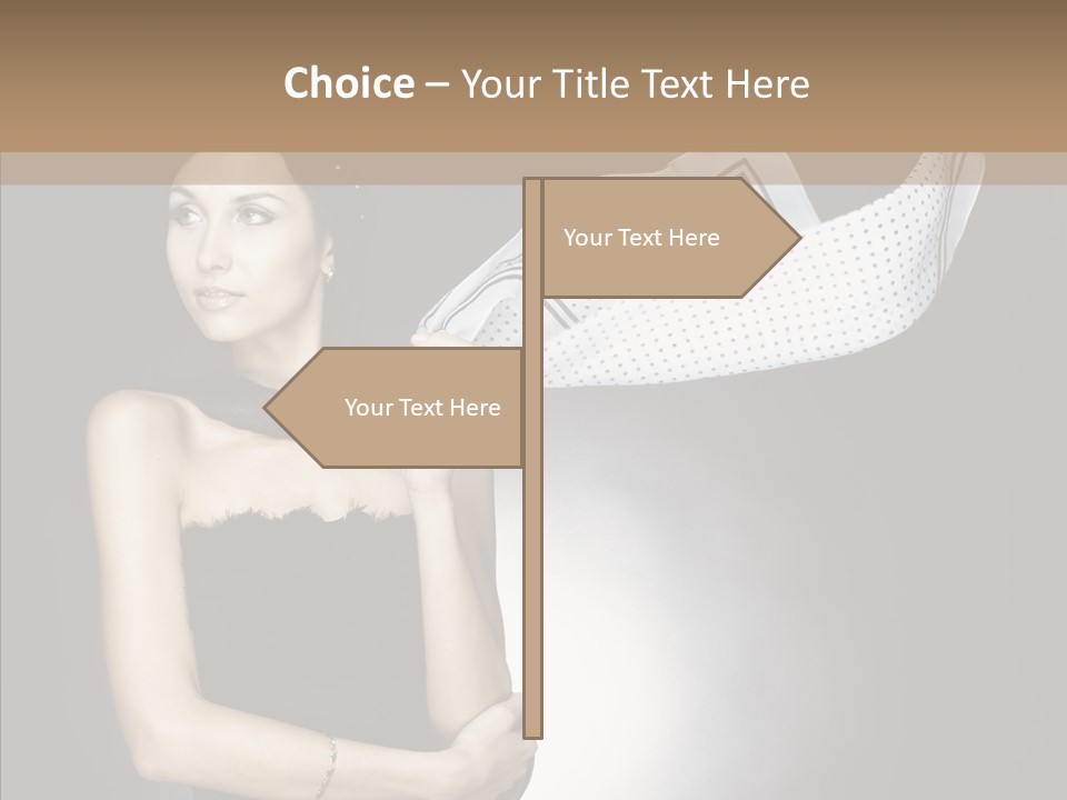 Brunette France Seductress PowerPoint Template