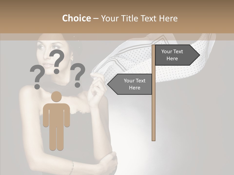 Brunette France Seductress PowerPoint Template