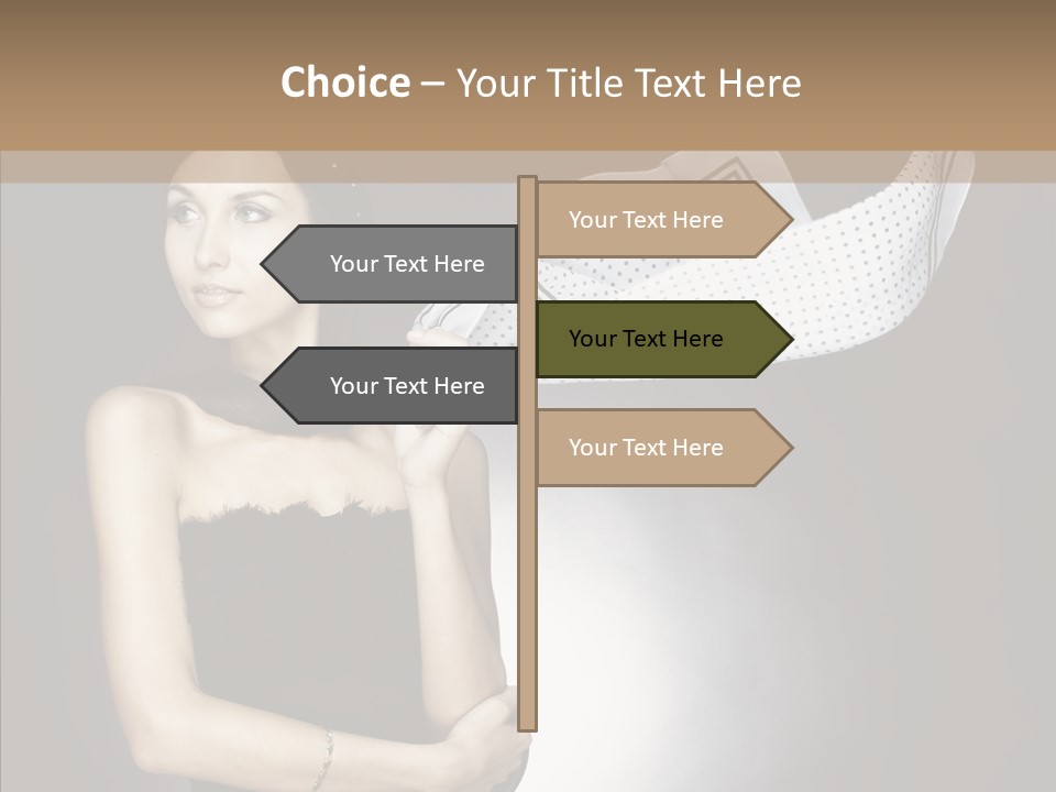 Brunette France Seductress PowerPoint Template