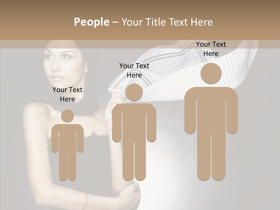 Brunette France Seductress PowerPoint Template