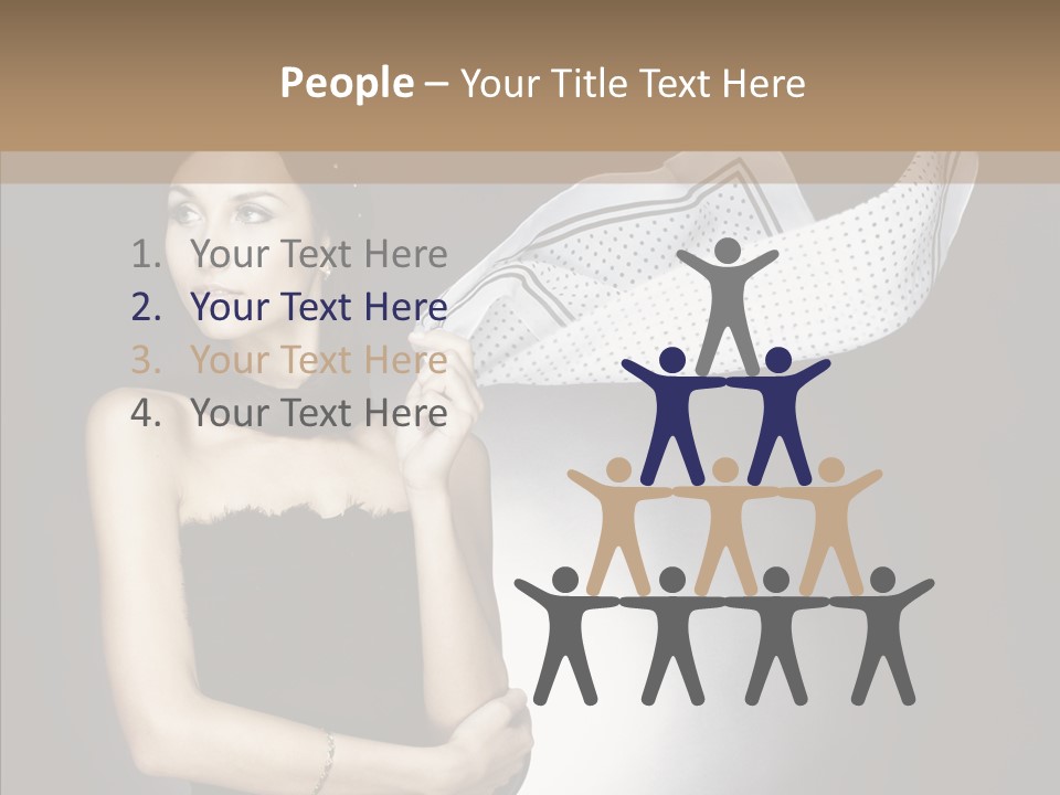 Brunette France Seductress PowerPoint Template