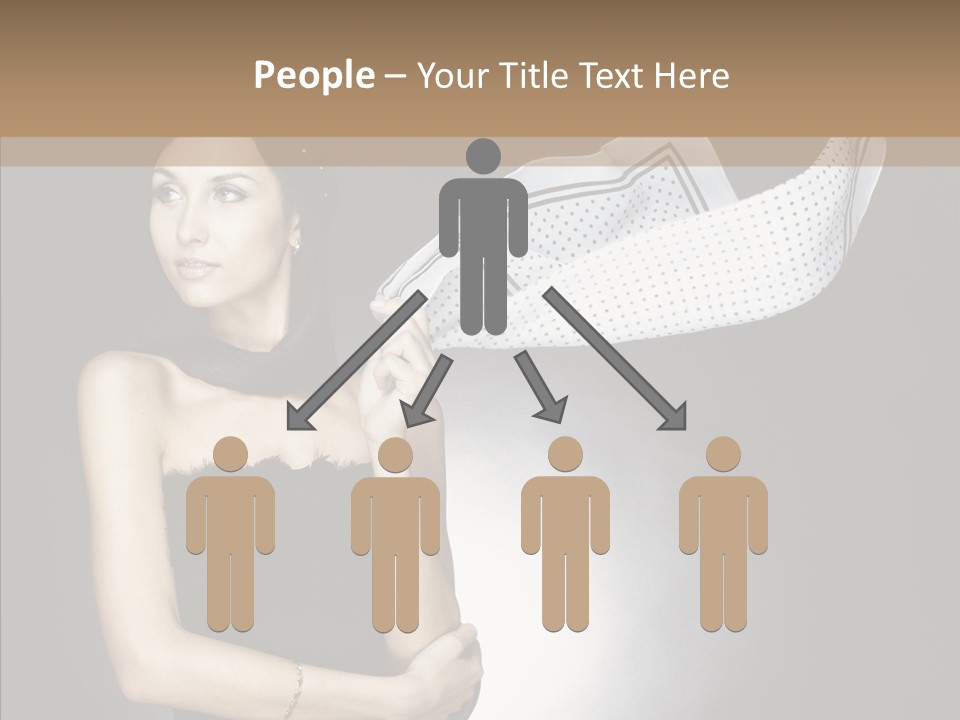 Brunette France Seductress PowerPoint Template