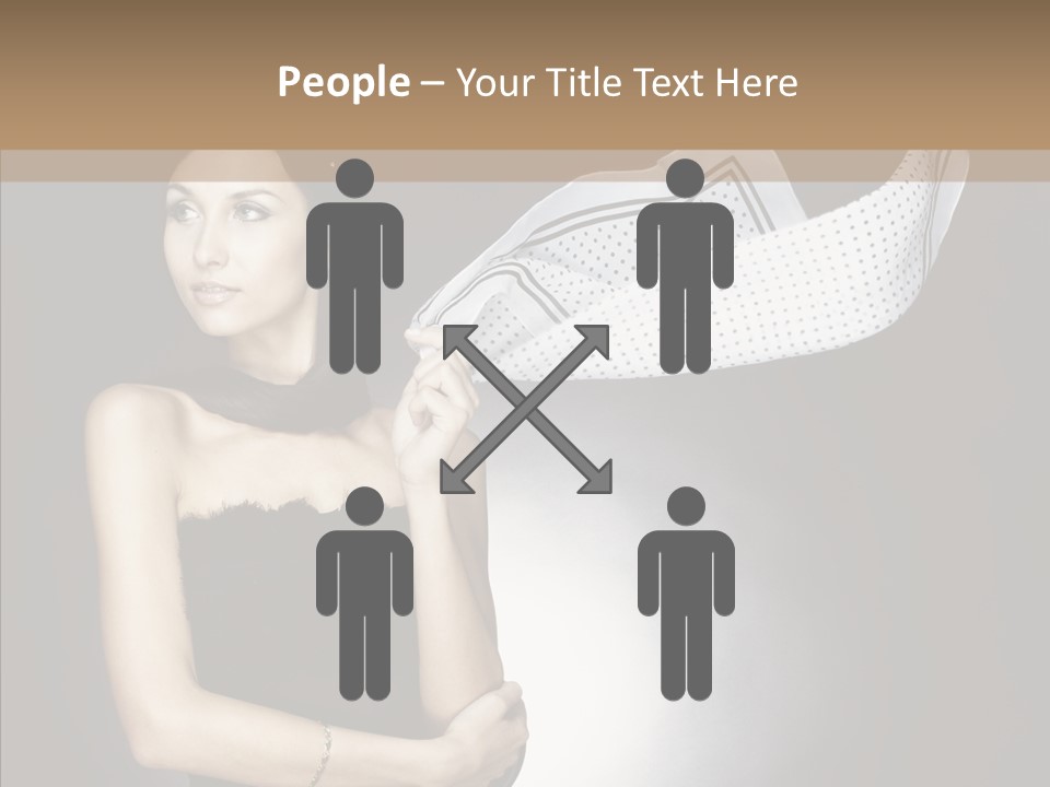 Brunette France Seductress PowerPoint Template