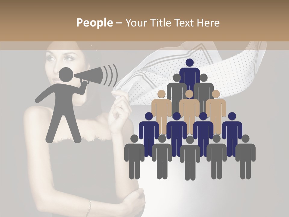 Brunette France Seductress PowerPoint Template