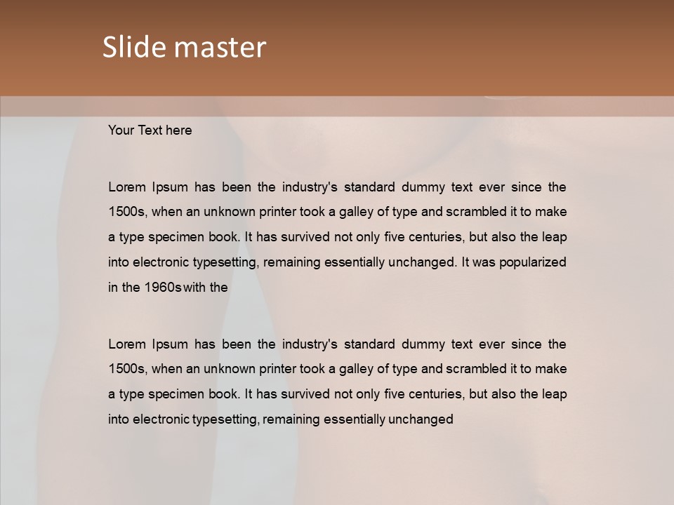 Naked Athletic Hunk PowerPoint Template