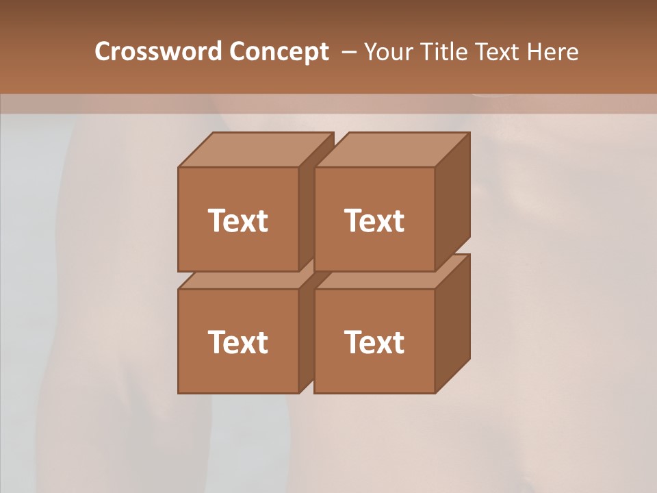 Naked Athletic Hunk PowerPoint Template