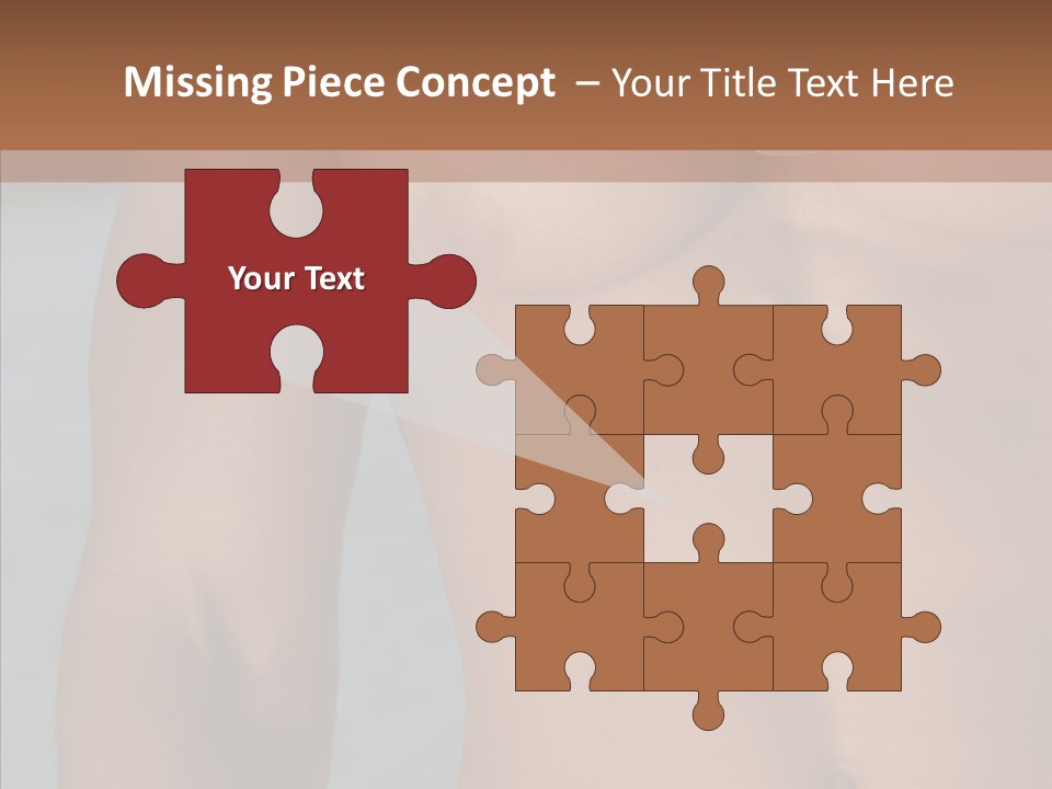 Naked Athletic Hunk PowerPoint Template