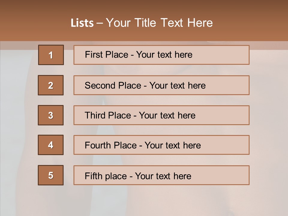 Naked Athletic Hunk PowerPoint Template