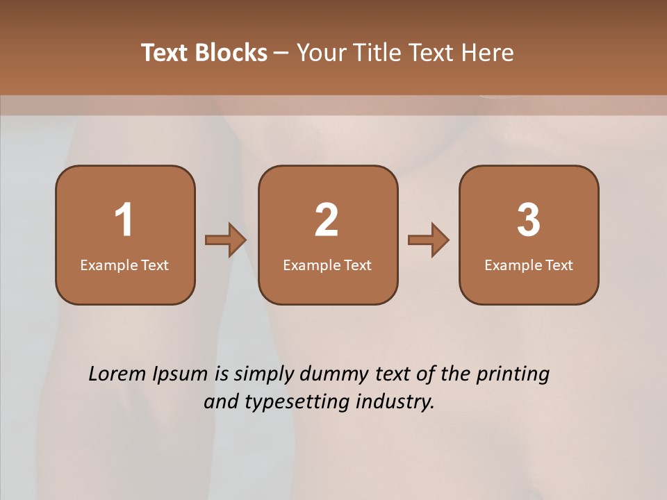 Naked Athletic Hunk PowerPoint Template