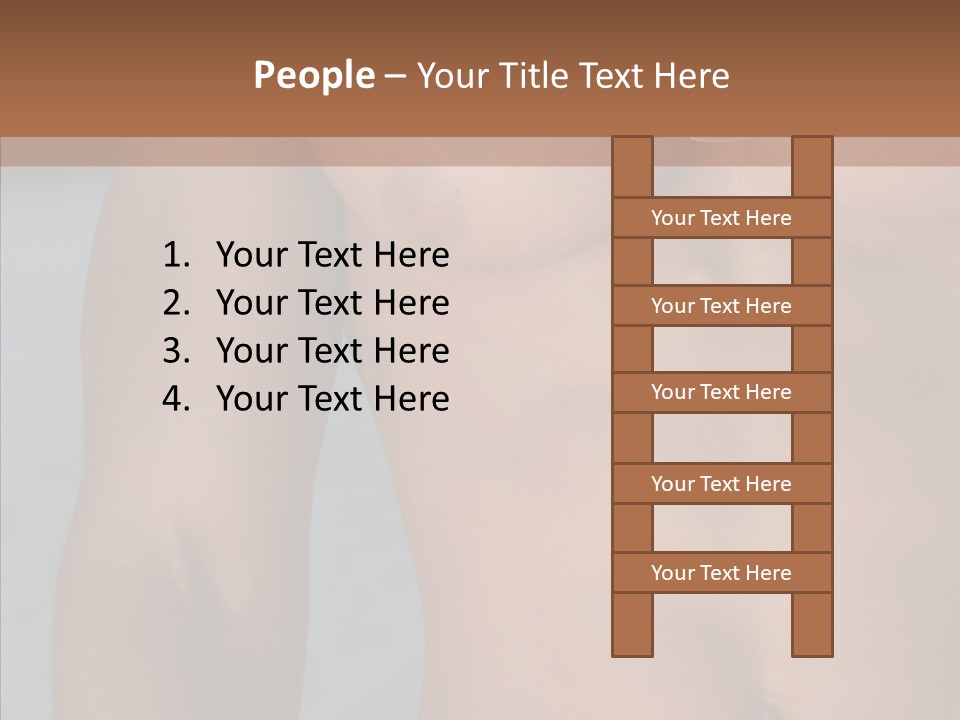 Naked Athletic Hunk PowerPoint Template