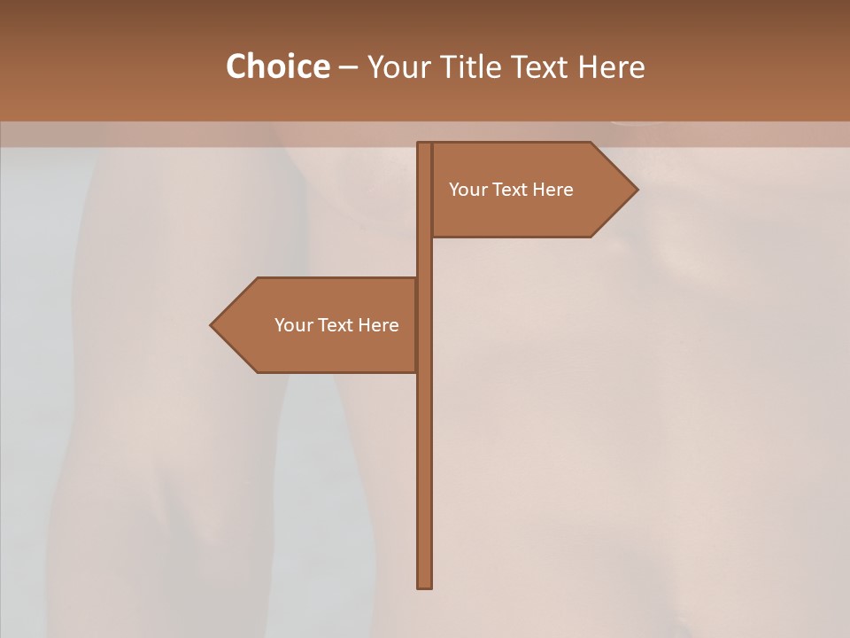 Naked Athletic Hunk PowerPoint Template