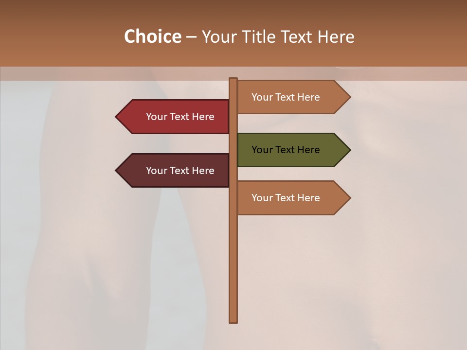 Naked Athletic Hunk PowerPoint Template