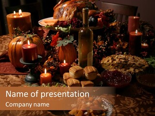 Thanks Candles Turkey PowerPoint Template