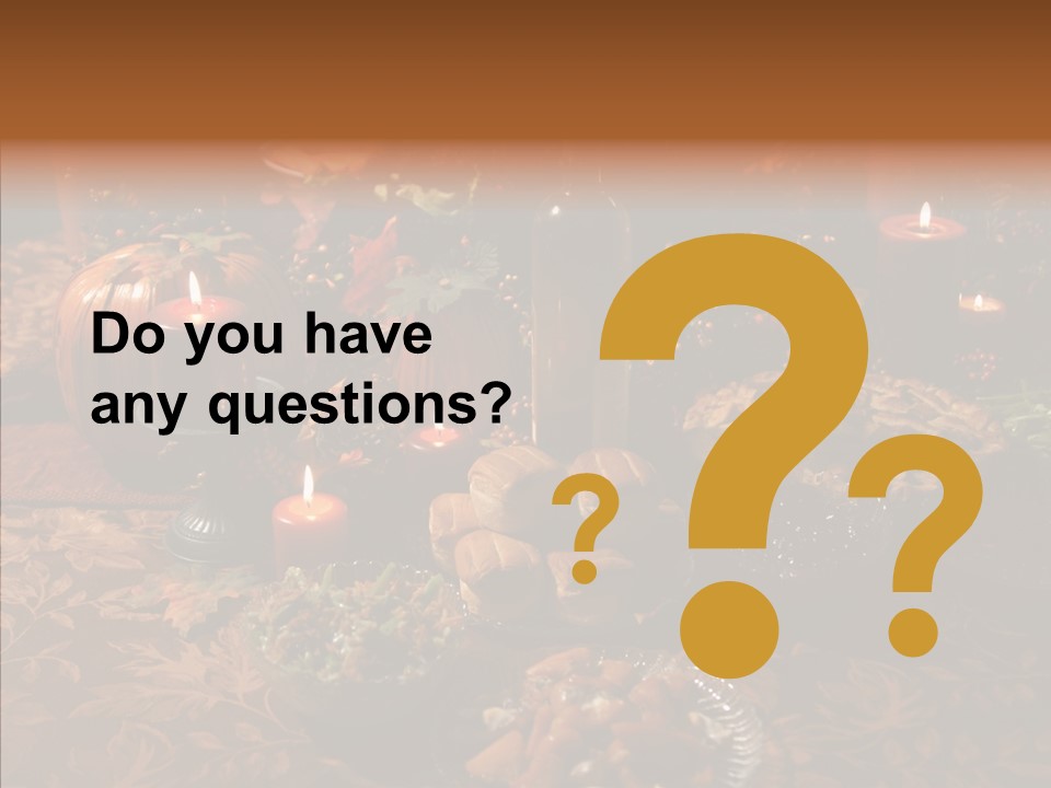 Thanks Candles Turkey PowerPoint Template