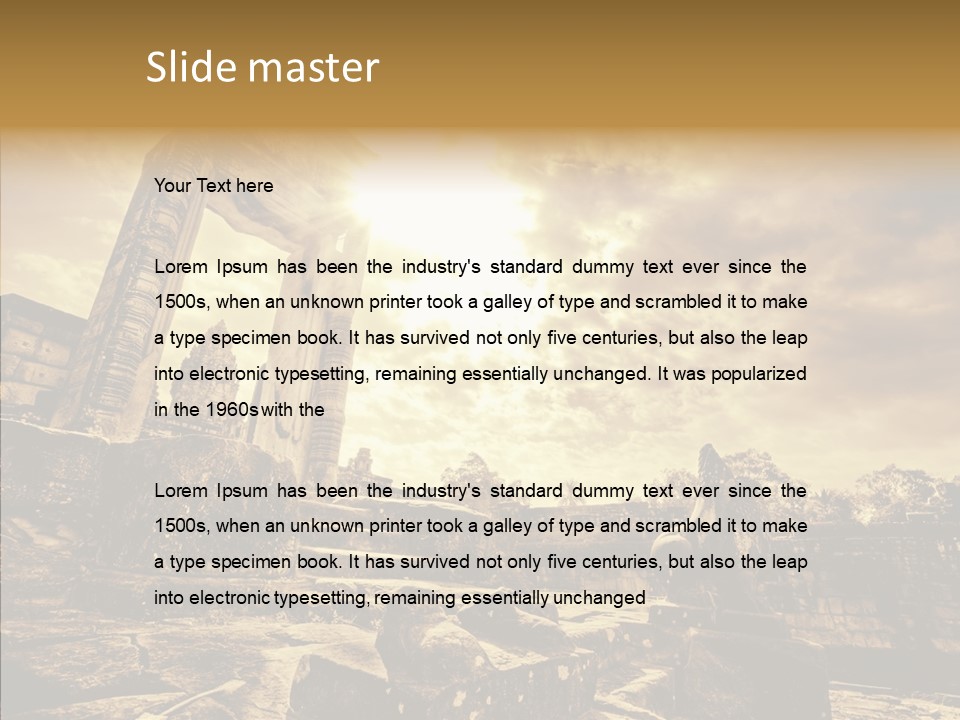 Carving Cambodian Mono PowerPoint Template