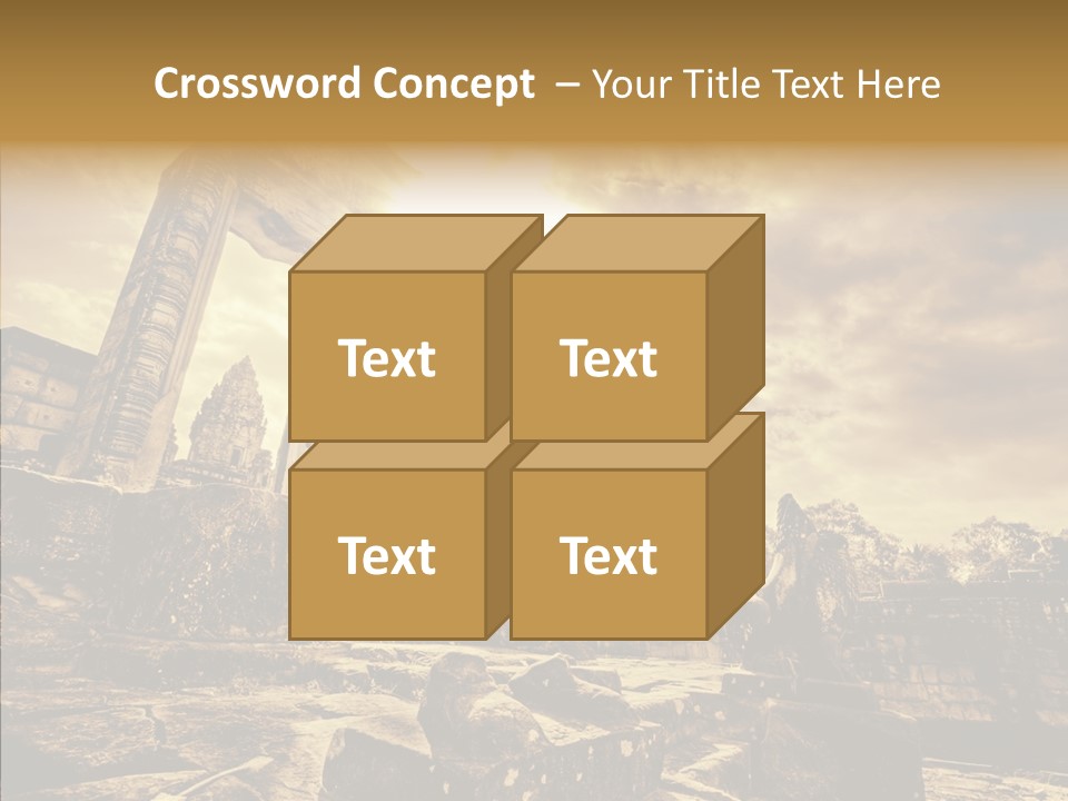 Carving Cambodian Mono PowerPoint Template