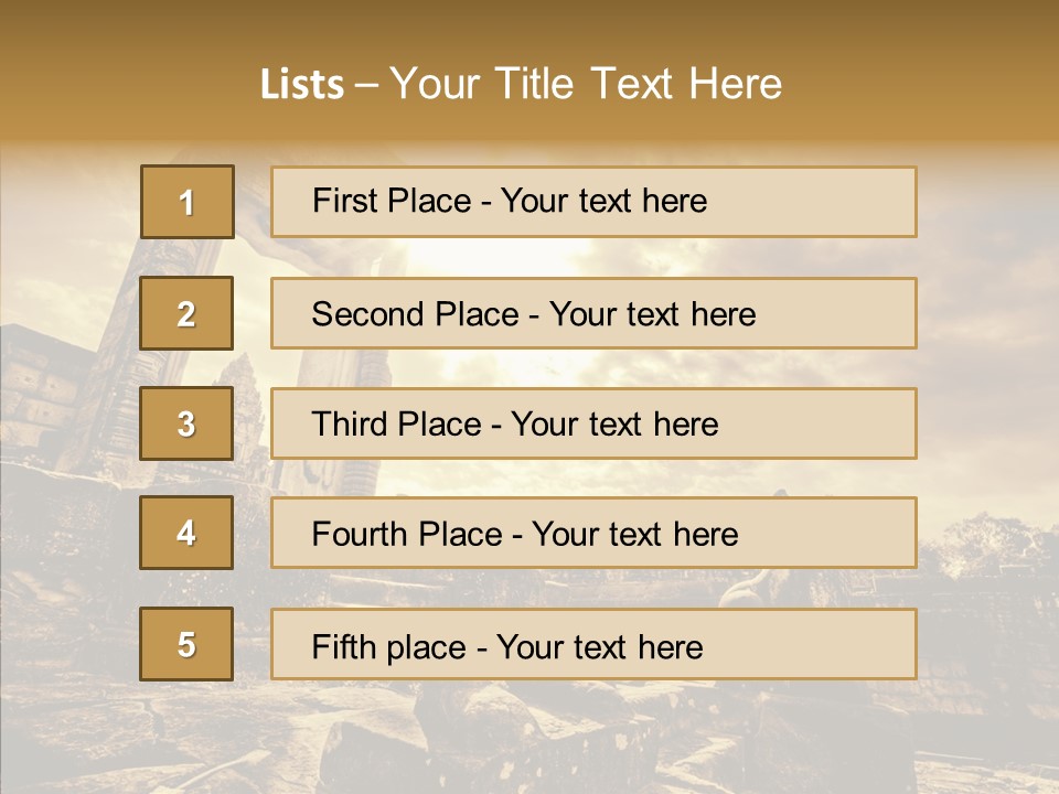 Carving Cambodian Mono PowerPoint Template