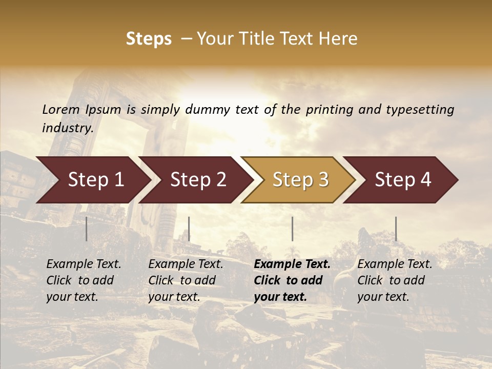 Carving Cambodian Mono PowerPoint Template