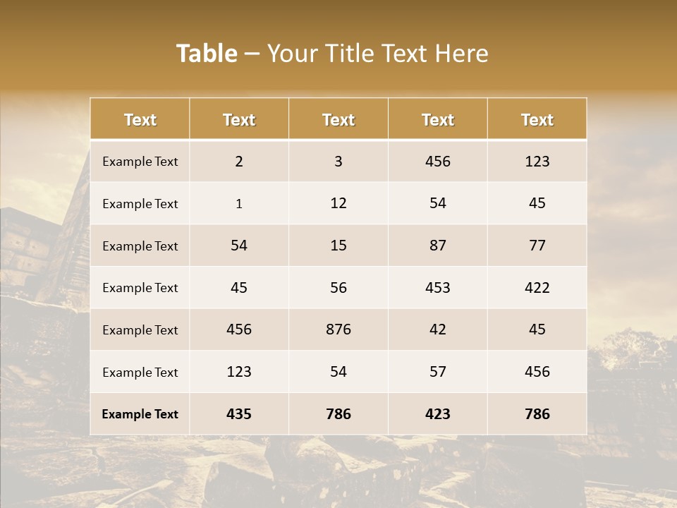 Carving Cambodian Mono PowerPoint Template