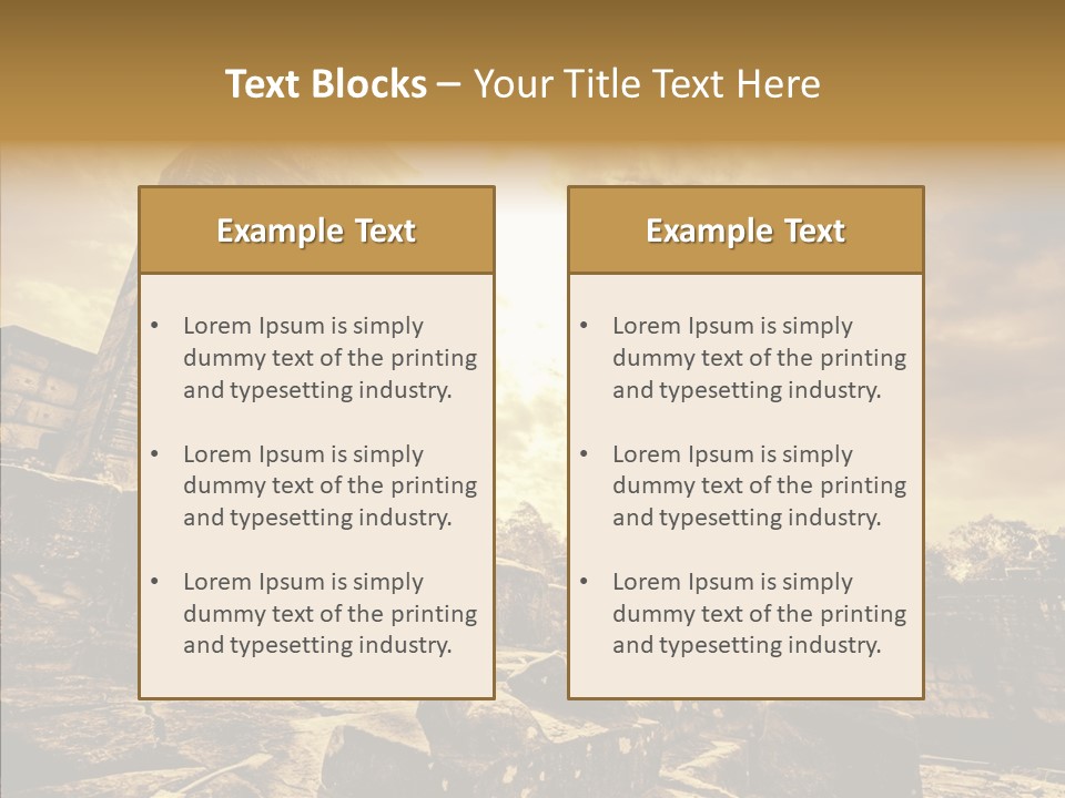 Carving Cambodian Mono PowerPoint Template